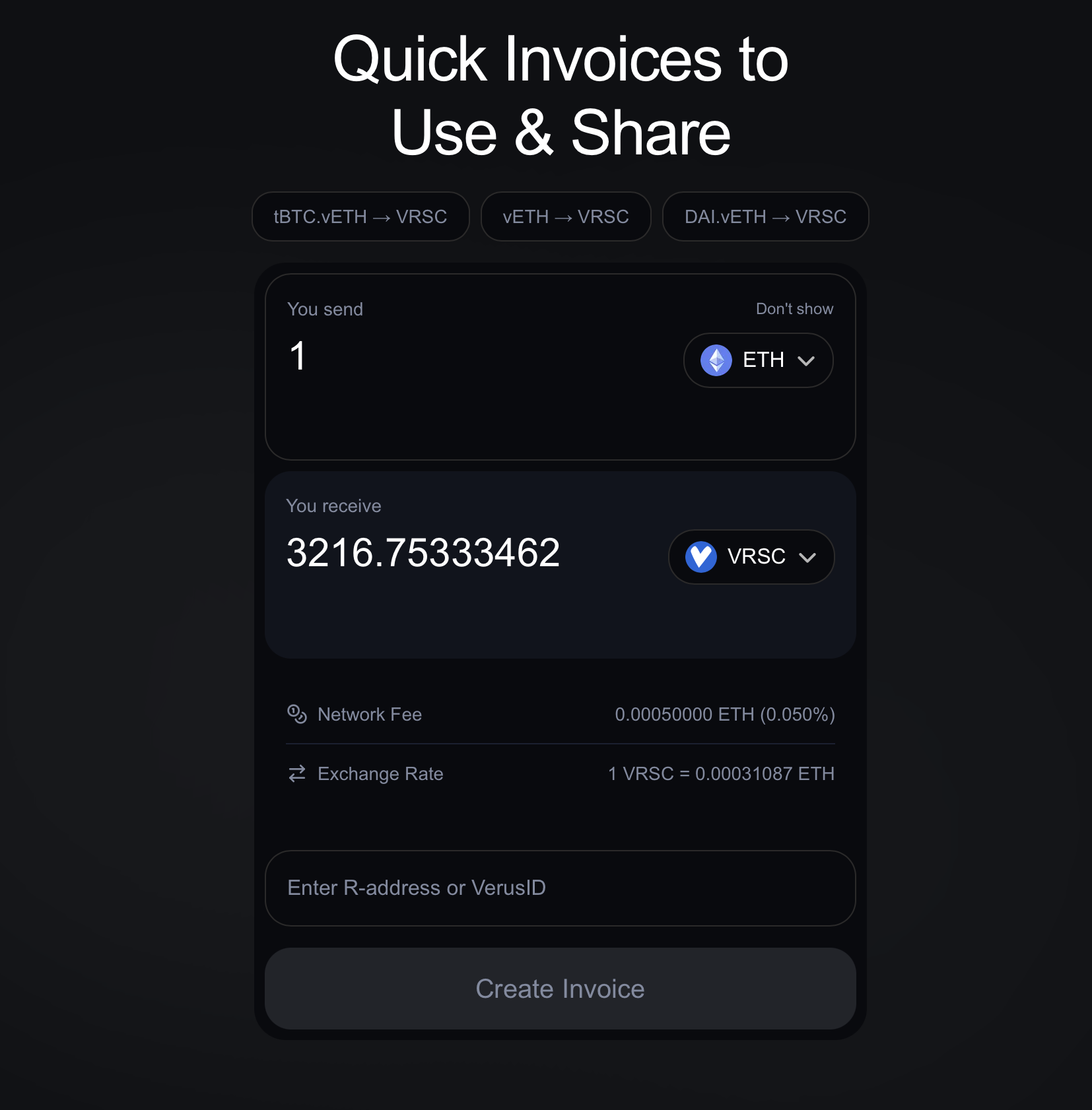 Verus Invoices screenshot 1